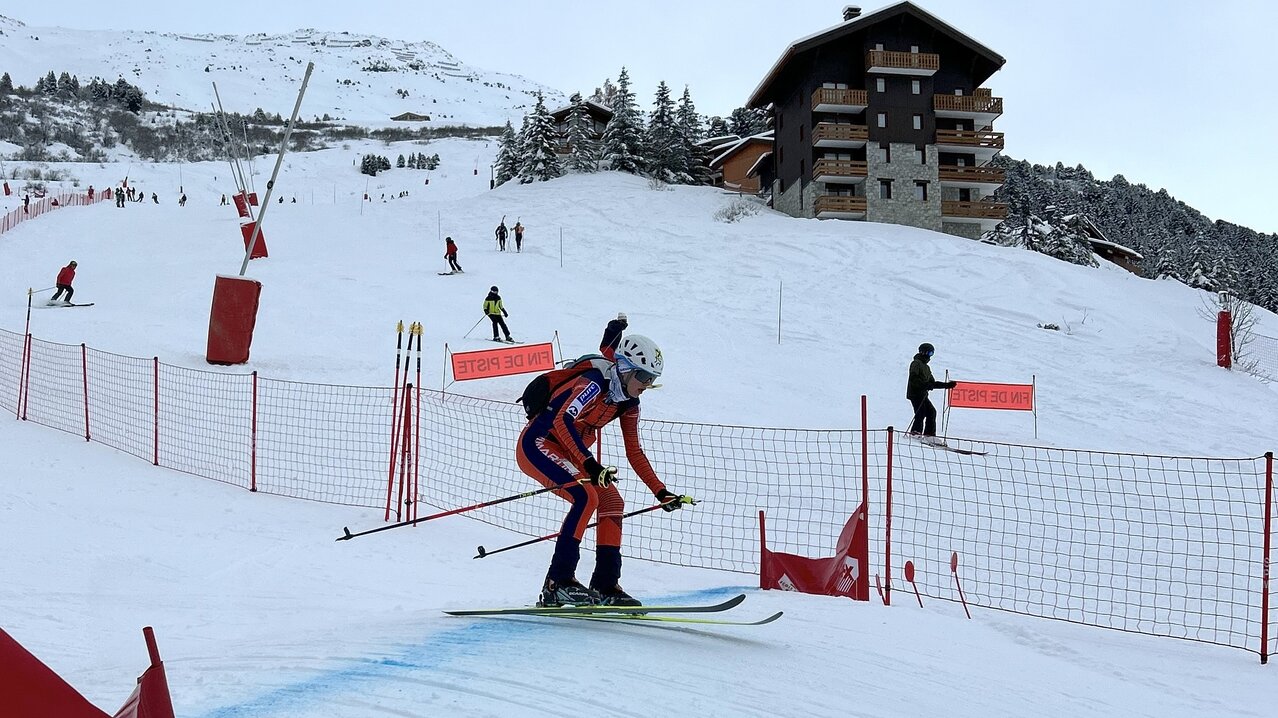 Emma Albrecht im Sprint auf Platz 4 | © ISMF